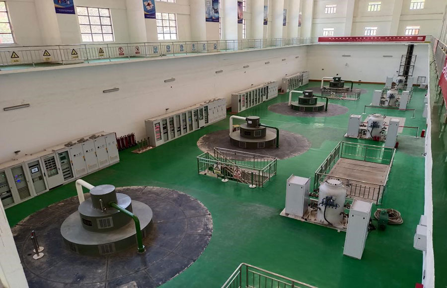 刚果(金)布桑加水电站四台发电机组。中铁资源集团供图